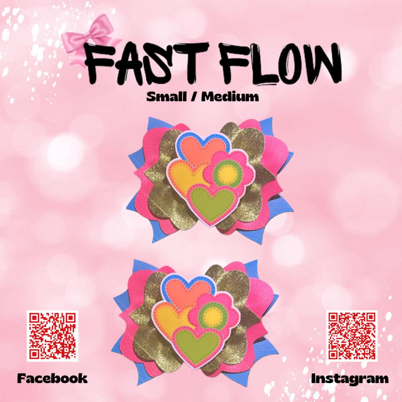 Bows Heart and flower