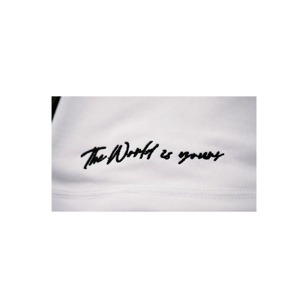 THE WORLD IS YOURS OVERSIZED WHITE TEE