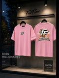 BORN MILLIONAIRES OVERSIZED  PINK TEE