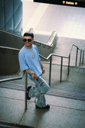 BORN MILLIONAIRES OVERSIZED BLUE TEE￼
