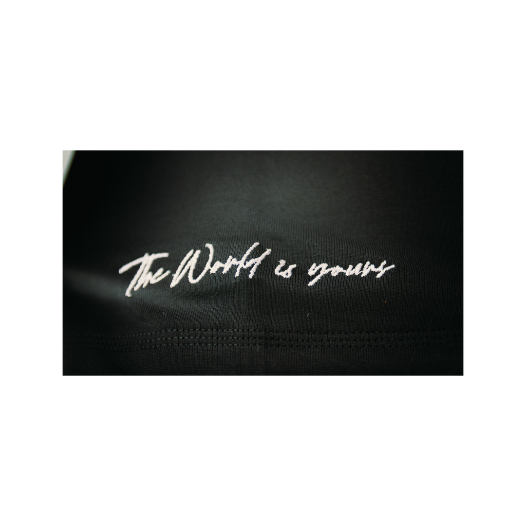 THE WORLD IS YOURS OVERSIZED BLACK TEE