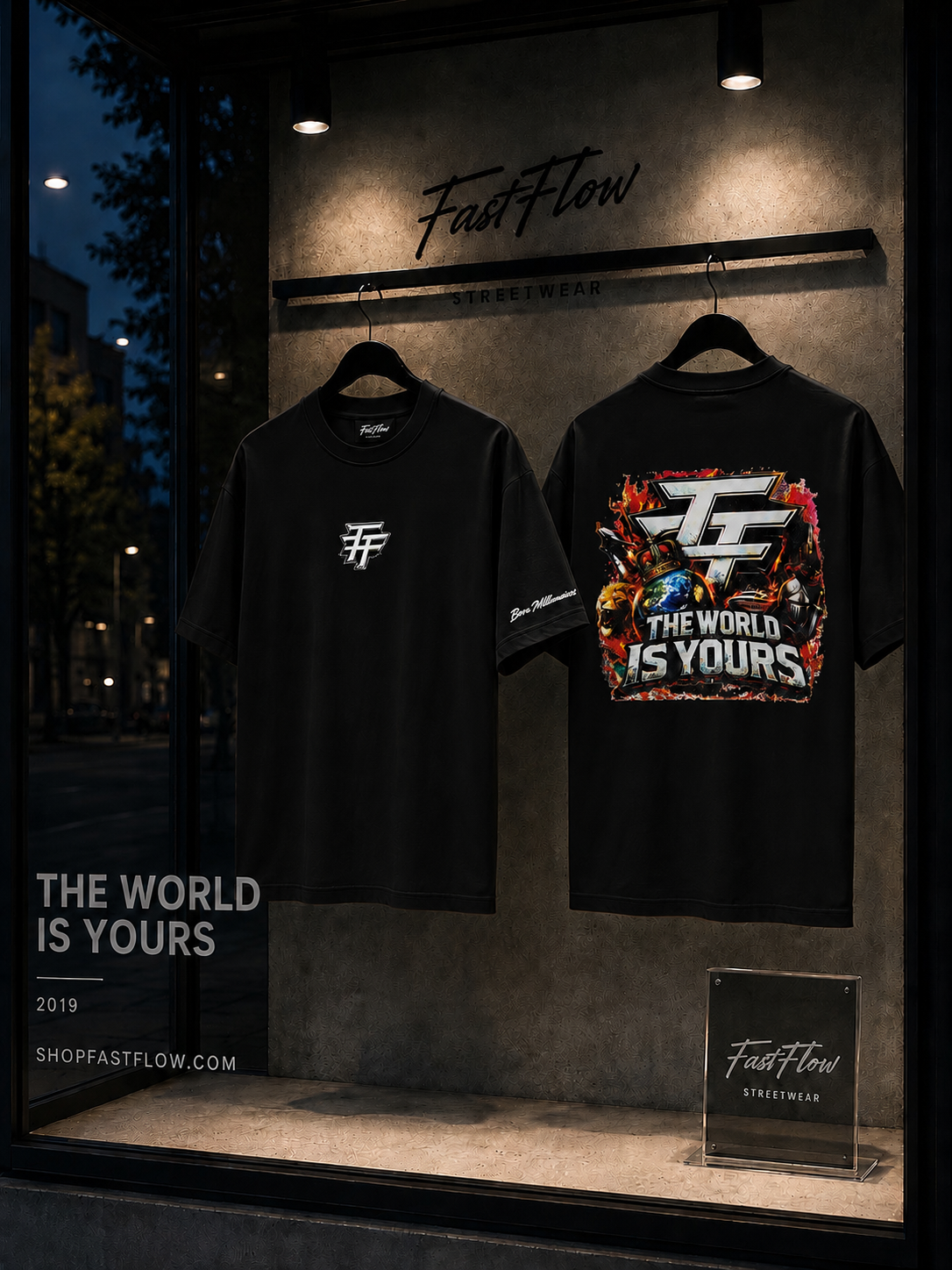 THE WORLD IS YOURS OVERSIZED BLACK TEE