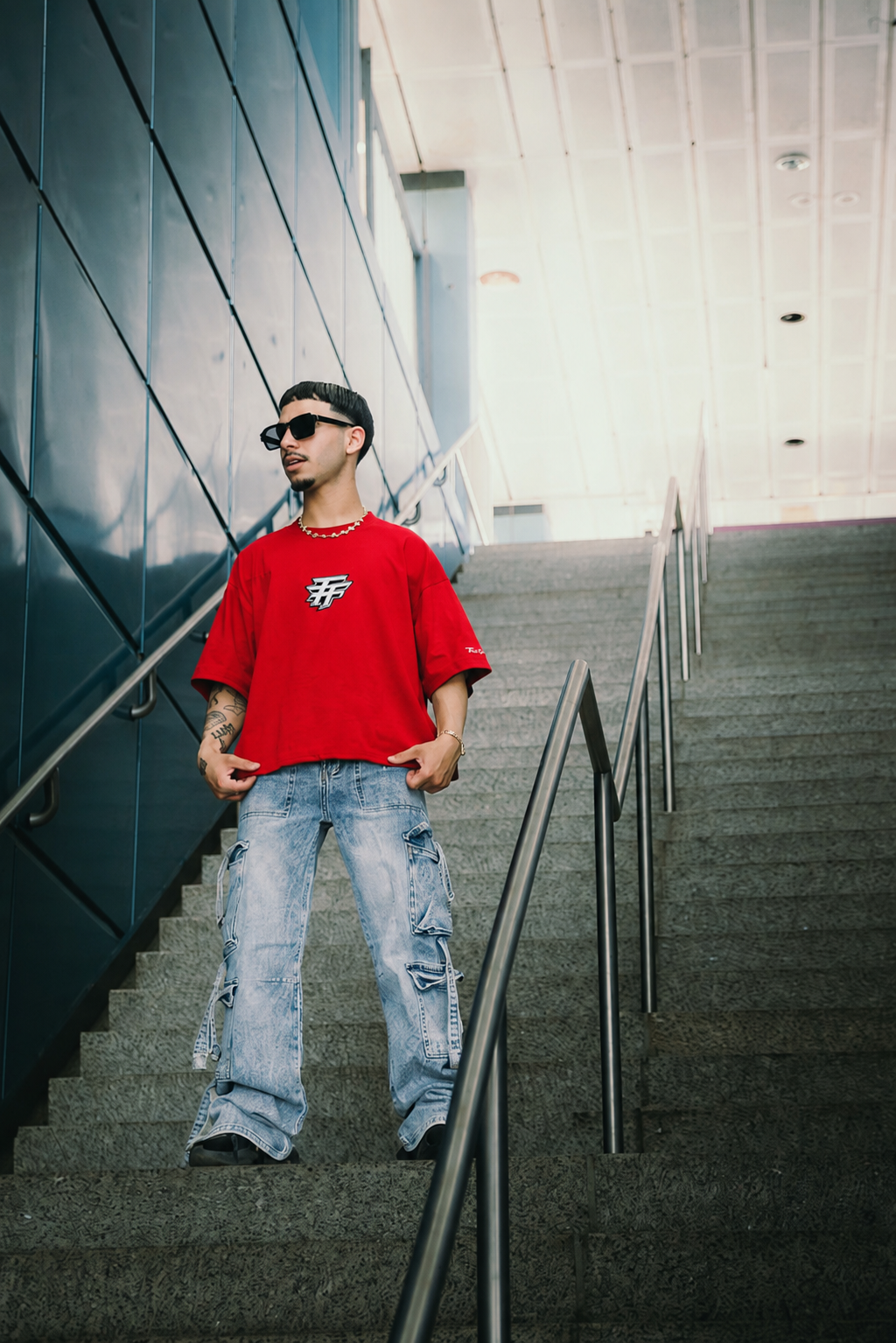 THE WORLD IS YOURS OVERSIZED RED TEE