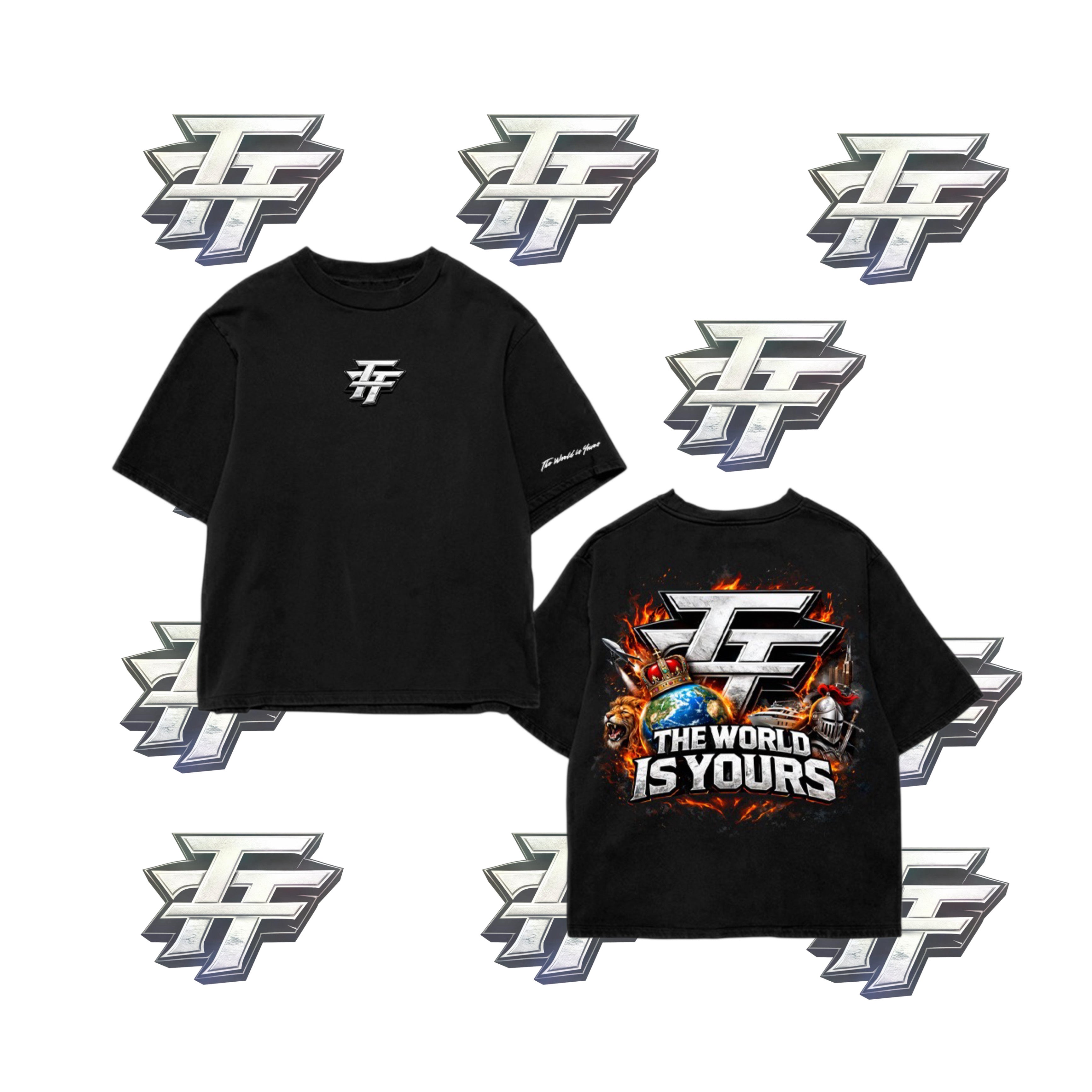 THE WORLD IS YOURS OVERSIZED BLACK TEE